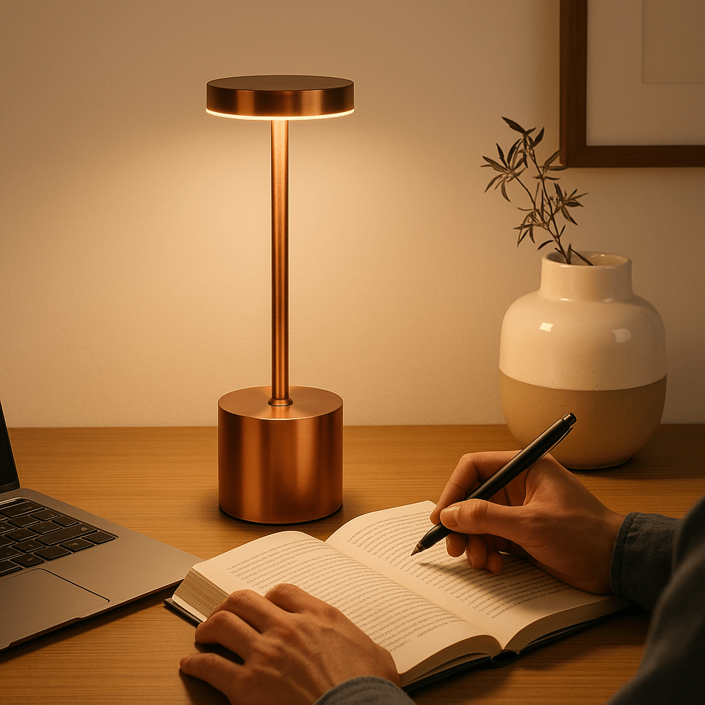 Wireless Table Lamp W/Touch Sensor, Portable, & Wireless